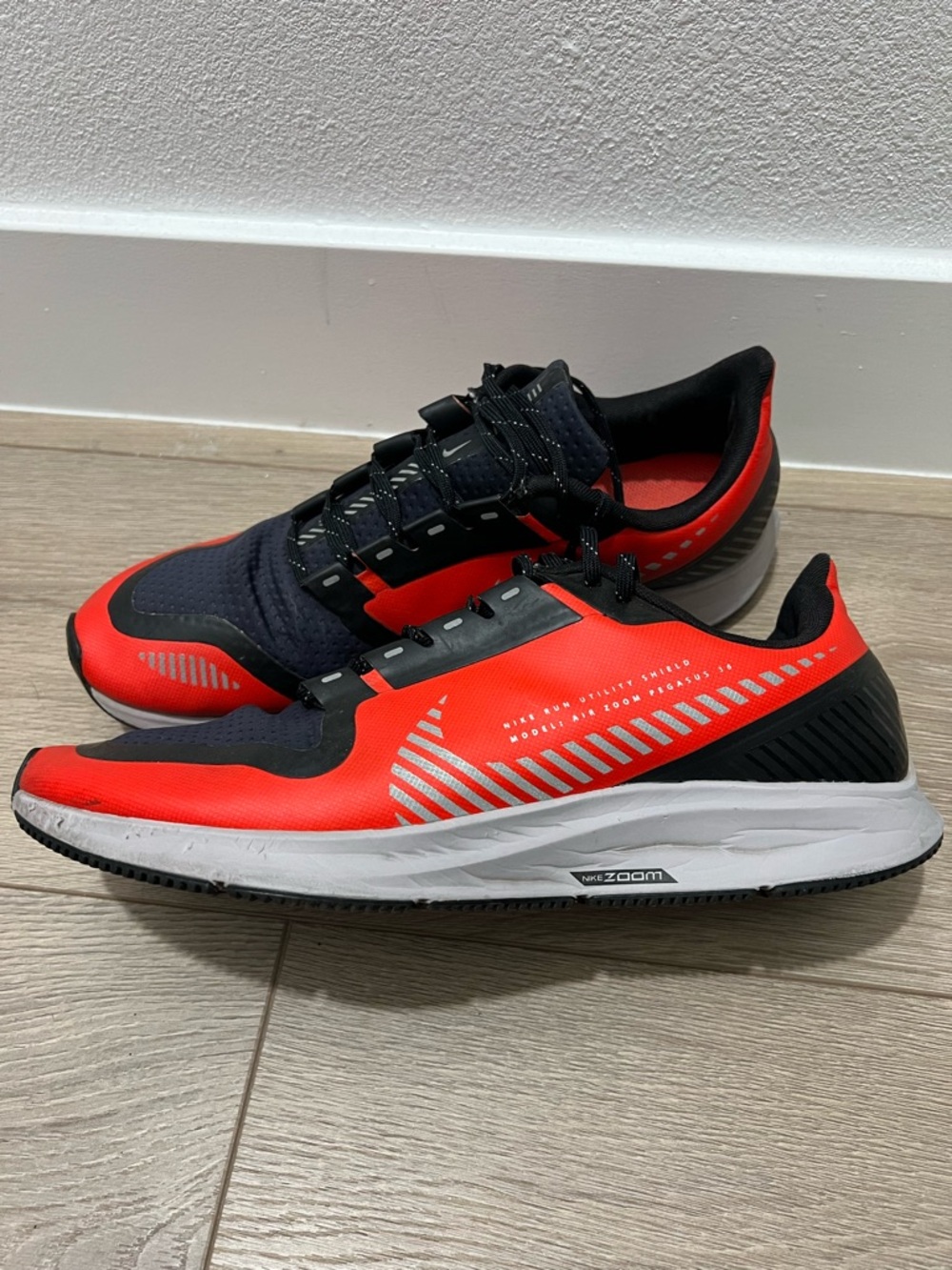 Nike Air Zoom Pegasus 36 Shield AQ8005-600 Red Running Shoes Sneakers Mens 12